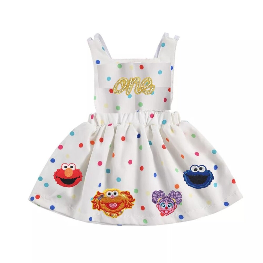 Elmo Dress Smash Cake First Birthday Cookie Monster Clothes Sesame Street Abby - Picture 2 of 6